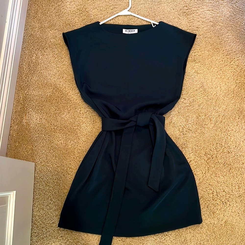 Emerald Green Belted Mini Dress